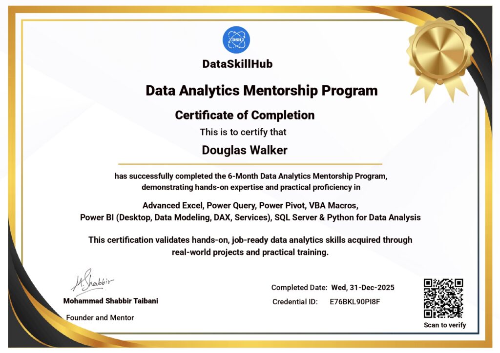 Data Analytics Mentorship program