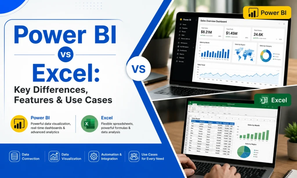 Power BI vs Excel: Key Differences, Features & Use Cases