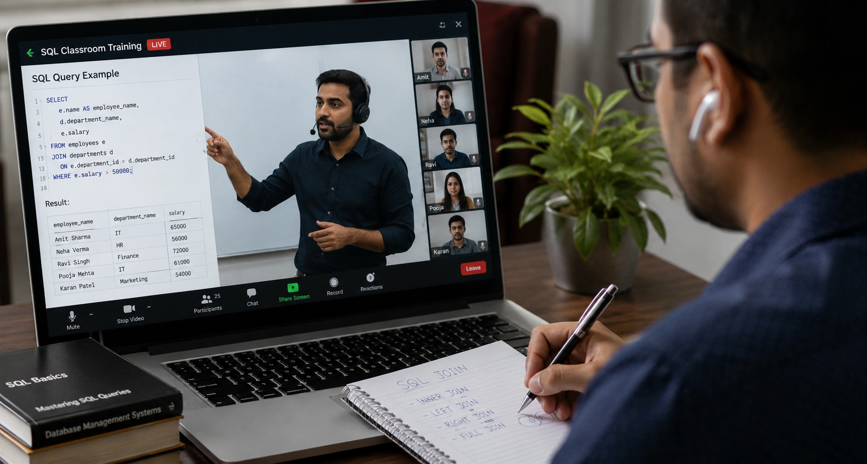 Live, 1-on-1 Attention: Not a Recorded Video Course